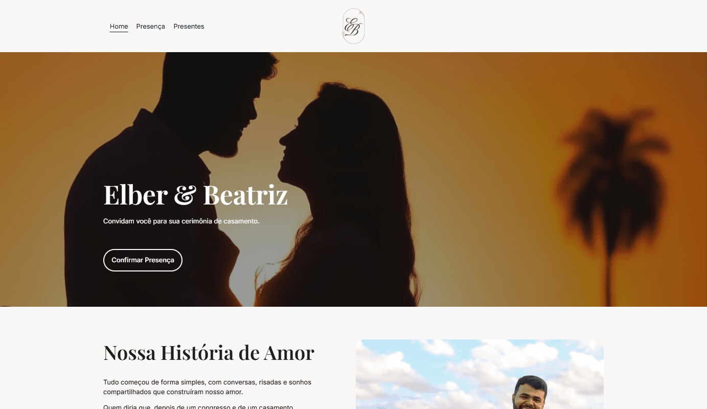 Site de Casamento - Elber & Beatriz